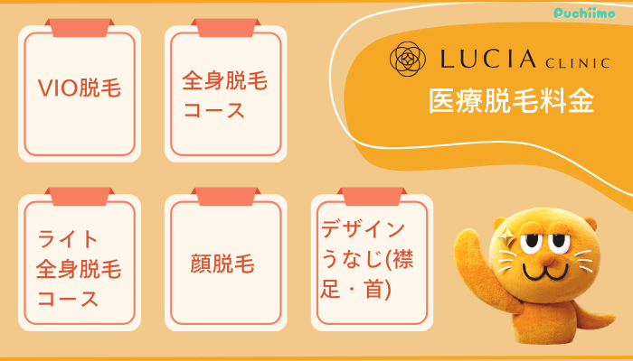 ルシアクリニック医療脱毛料金