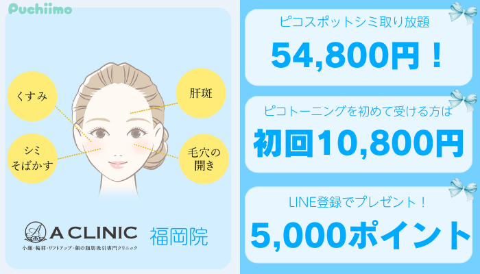 Aクリニック福岡ピコレーザー比較