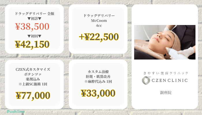 CZEN-CLINIC銀座ポテンツァ比較料金