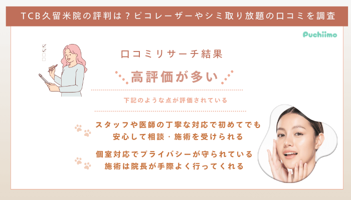 TCB久留米ピコレーザーの口コミ評判