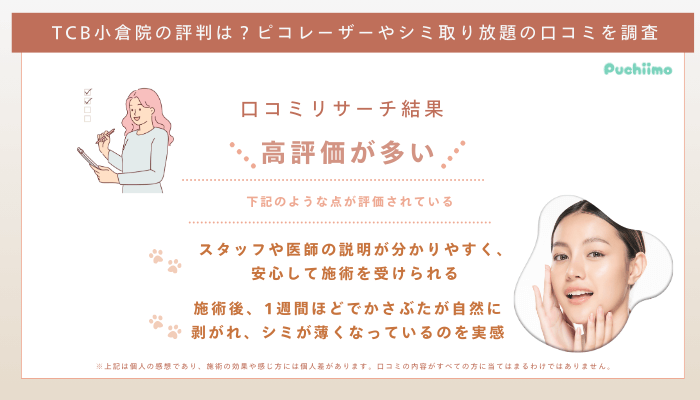 TCB小倉ピコレーザーの口コミ評判