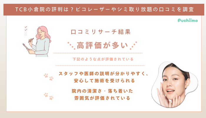 TCB小倉ピコレーザーの口コミ評判
