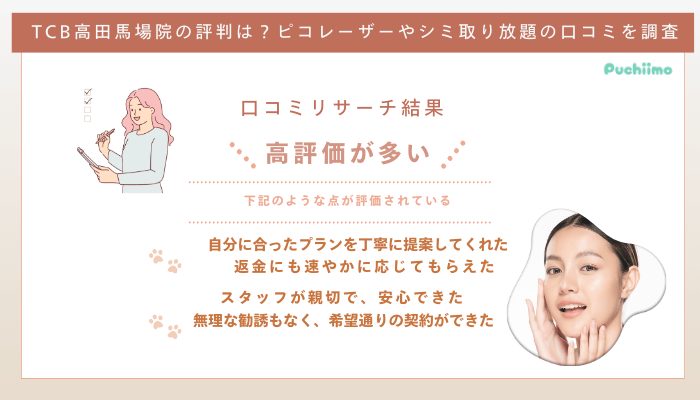 TCB高田馬場ピコレーザーの口コミ評判