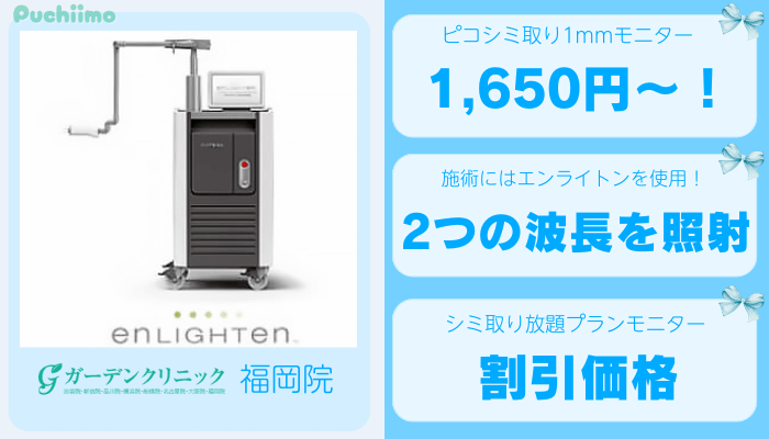 ガーデンクリニック福岡ピコレーザー比較