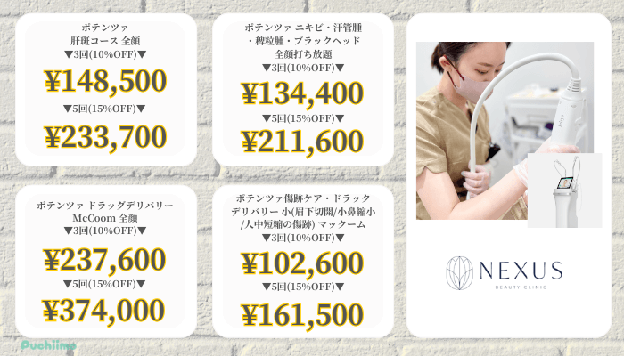 ネクサスクリニック銀座ポテンツァ比較料金