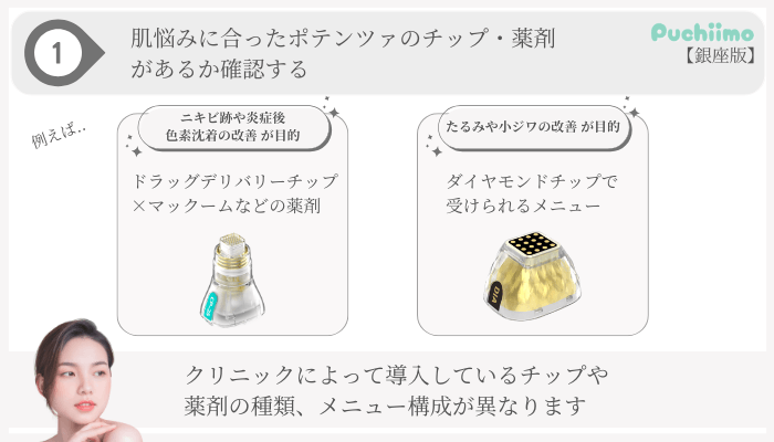 ポテンツァ選び方ポイント1銀座
