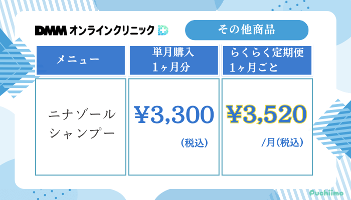 DMMオンラインクリニックAGAその他商品