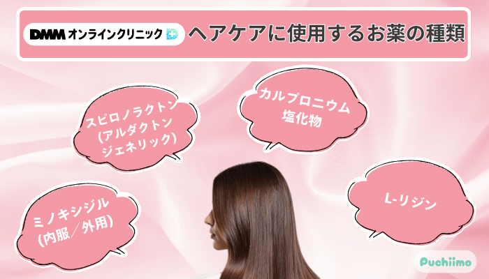 DMMオンラインクリニックヘアケアに使用するお薬の種類