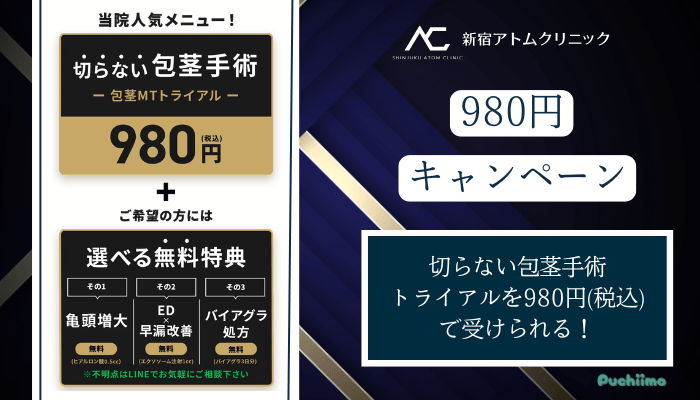 アトムクリニック包茎980円キャンペーン