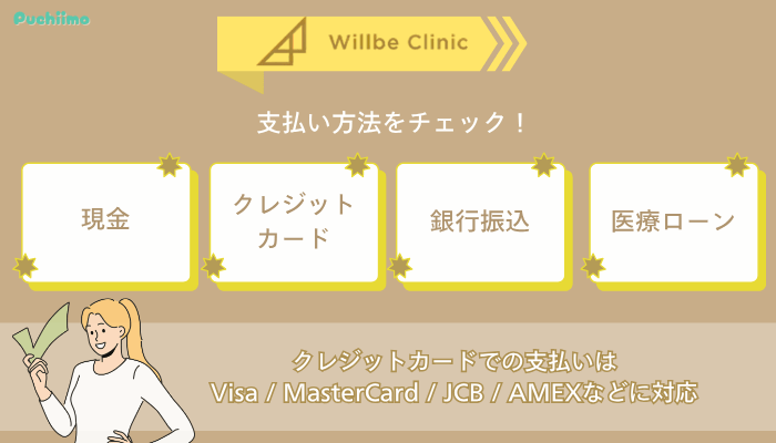 ウィルビークリニック医療脱毛支払い方法