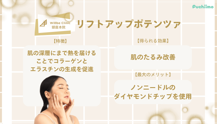 ウィルビークリニック銀座リフトアップポテンツァ