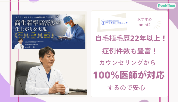 アスク井上クリニック女性薄毛治療おすすめポイント2