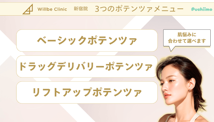 ウィルビークリニック新宿ポテンツァ3つのポテンツァメニュー