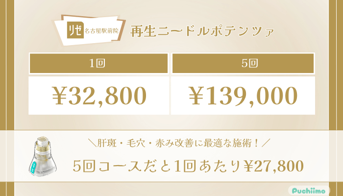 リゼクリニック名古屋駅前再生ニードルポテンツァの料金