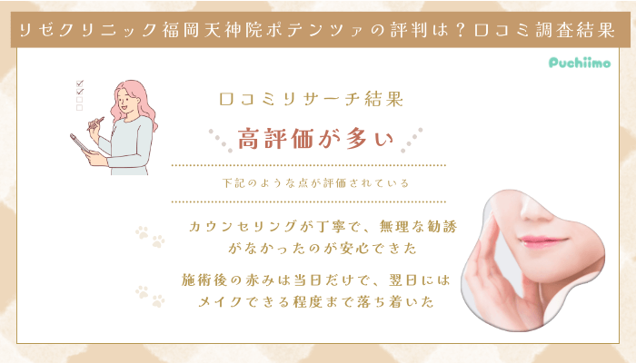 リゼクリニック福岡天神ポテンツァ口コミ評判