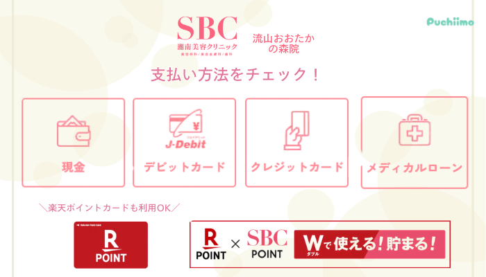 SBC流山おおたかの森医療脱毛支払い方法