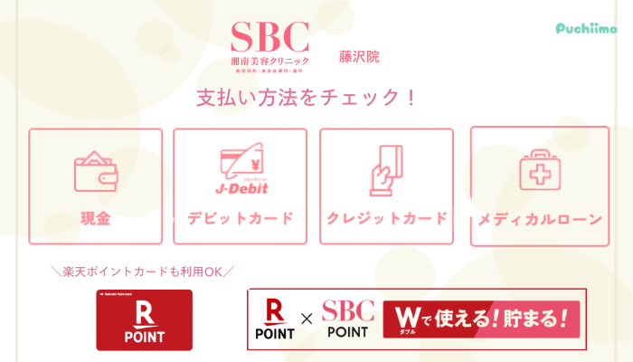 SBC藤沢医療脱毛支払い方法