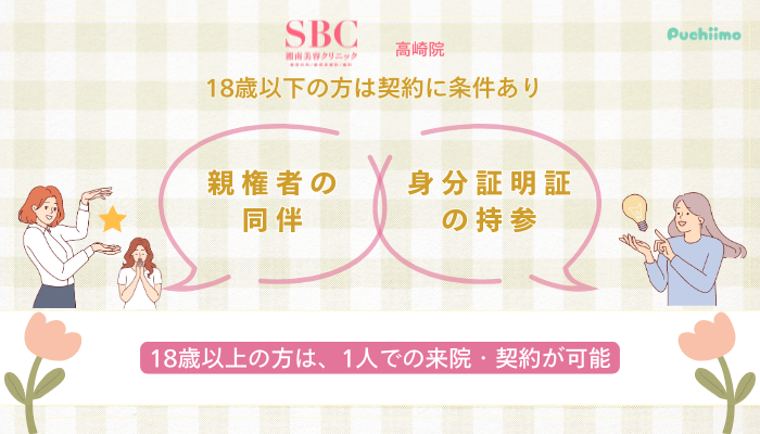 SBC高崎医療脱毛未成年の方