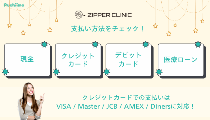 ジッパークリニック医療脱毛支払い方法