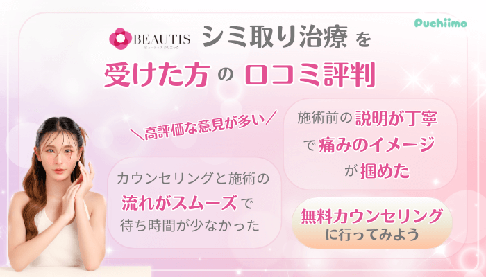 ビューティスクリニックシミ取り治療口コミ評判