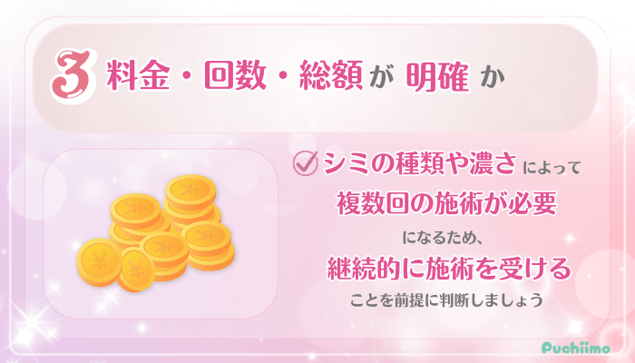 ビューティスクリニックシミ取り治療後悔しないために確認すべきポイント3