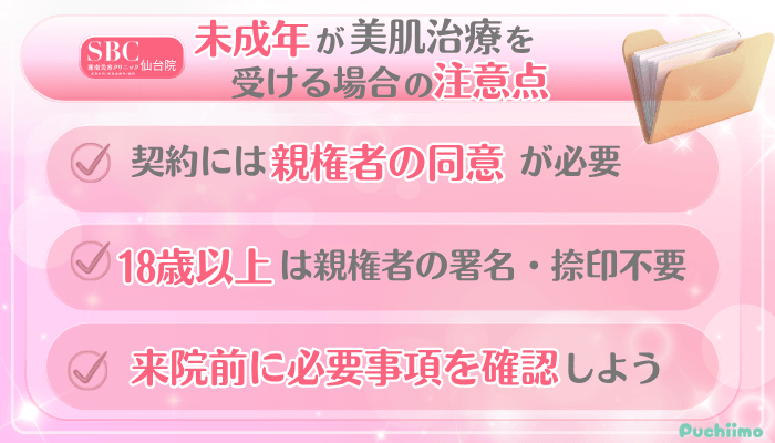 SBC仙台美肌治療未成年