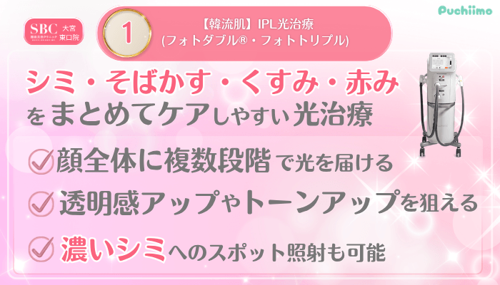 SBC大宮東口美肌治療メイン施術1