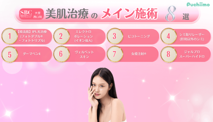 SBC大宮西口美肌治療メイン施術8選