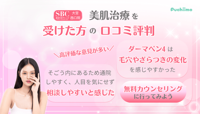 SBC大宮西口美肌治療口コミ評判