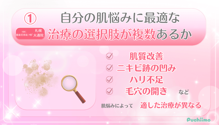 SBC札幌大通美肌治療受ける前に確認すべきポイント1