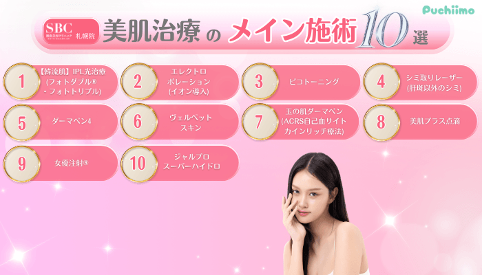 SBC札幌美肌治療メイン施術10選