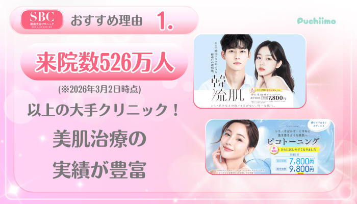 SBC美肌治療おすすめ理由1