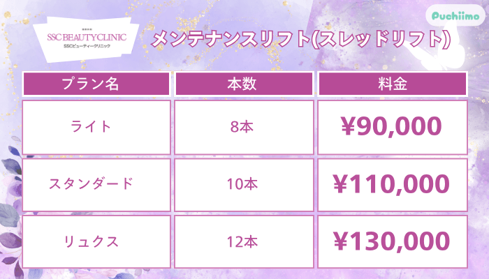 SSCビューティークリニックメンテナンスリフト