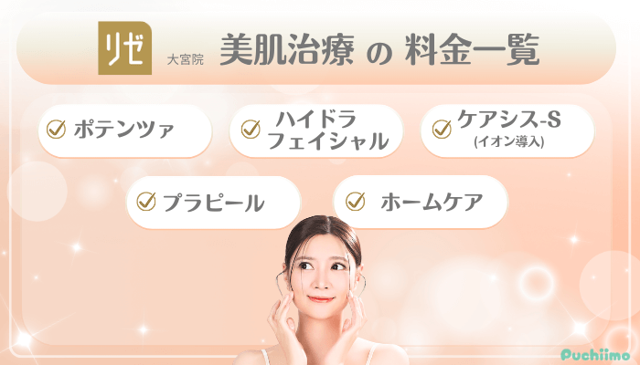 リゼクリニック大宮美肌治療料金一覧