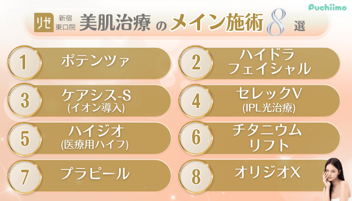 リゼクリニック新宿東口美肌治療メイン施術8選