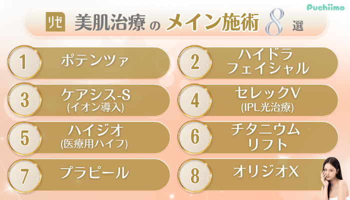 リゼクリニック美肌治療メイン施術8選