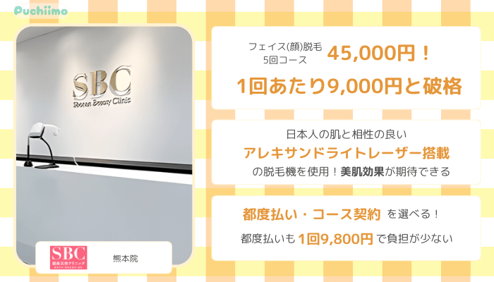 医療脱毛熊本SBC比較顔
