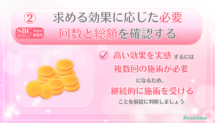 SBCRegno銀座美肌治療受ける前に確認すべきポイント2