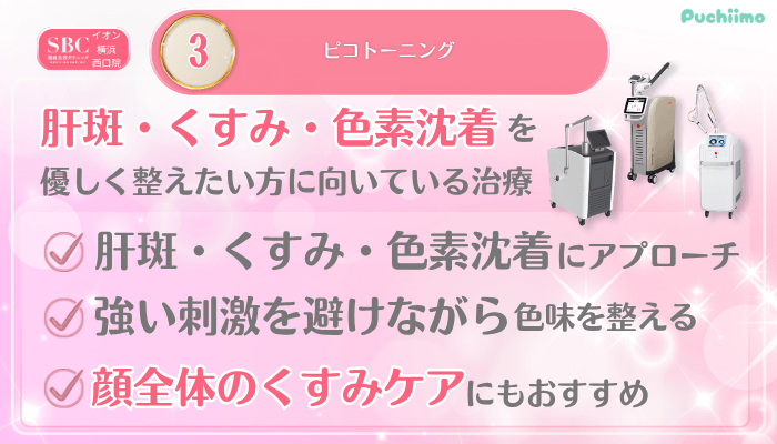 SBCイオン横浜西口美肌治療メイン施術3