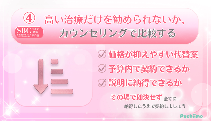 SBCイオン横浜西口美肌治療受ける前に確認すべきポイント4