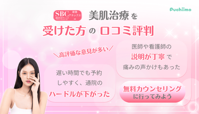 SBC新宿アネックス24美肌治療口コミ評判