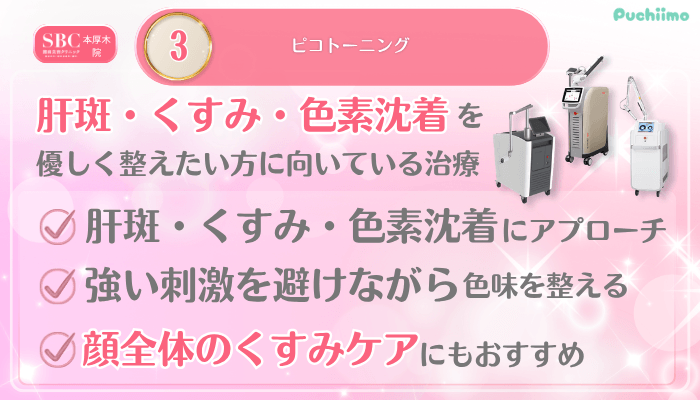 SBC本厚木美肌治療メイン施術3