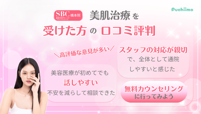 SBC橋本美肌治療口コミ評判