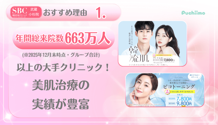 SBC武蔵小杉美肌治療おすすめ理由1