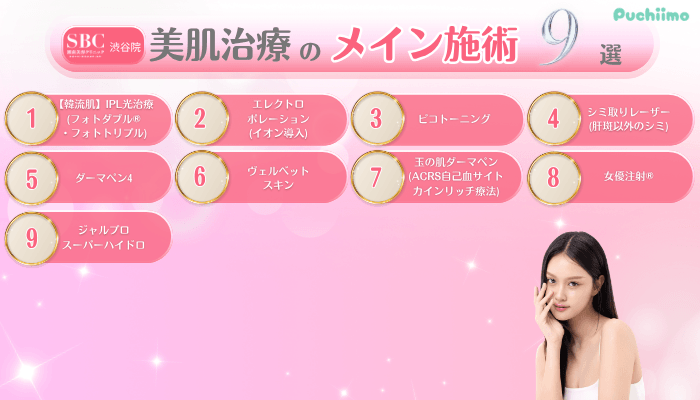SBC渋谷美肌治療メイン施術9選