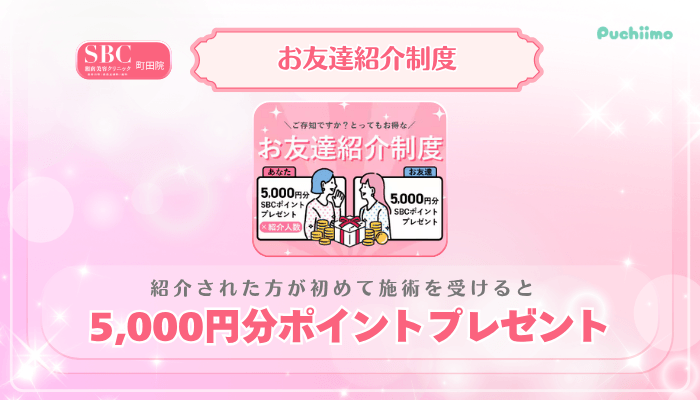 SBC町田美肌治療お友達紹介制度
