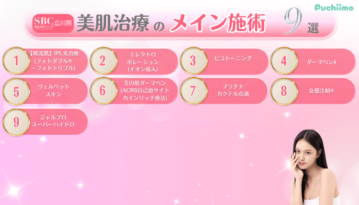 SBC立川美肌治療メイン施術9選