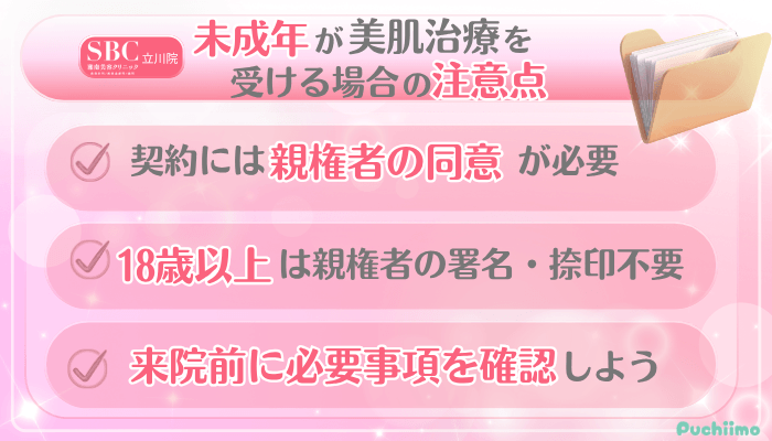 SBC立川美肌治療未成年