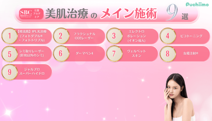 SBC辻堂アカデミア美肌治療メイン施術9選