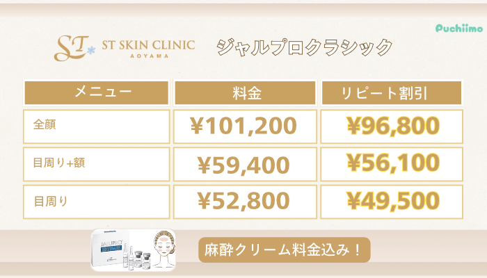 STスキンクリニック青山肌育治療ジャルプロクラシック料金